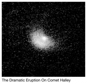 Dramatic eruption on Comet Halley surprises astronomers.